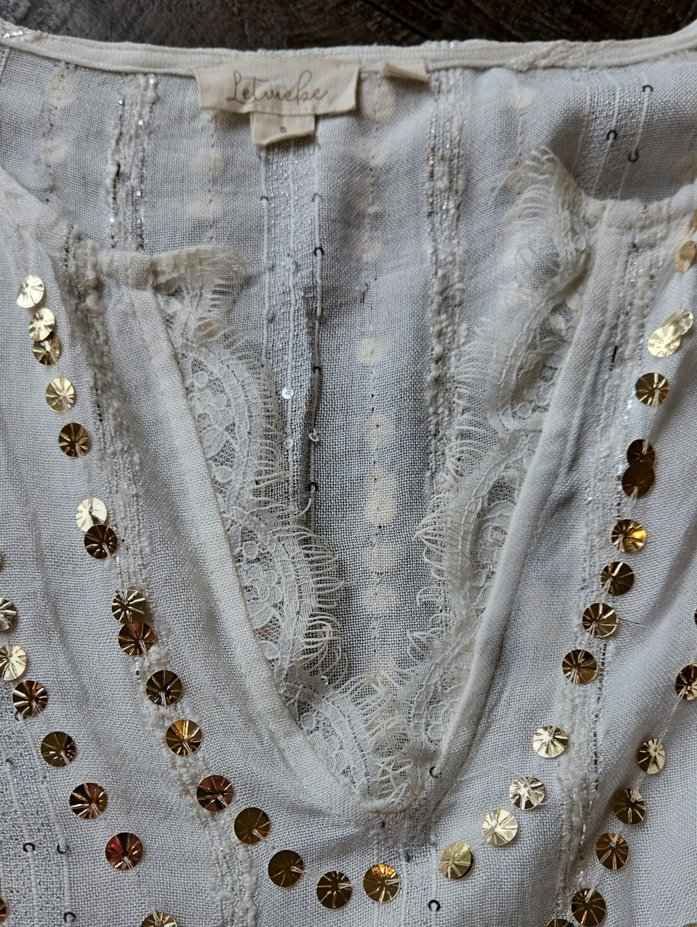 Anthropologie Let Me Be Embellished Top - Picture 9 of 11